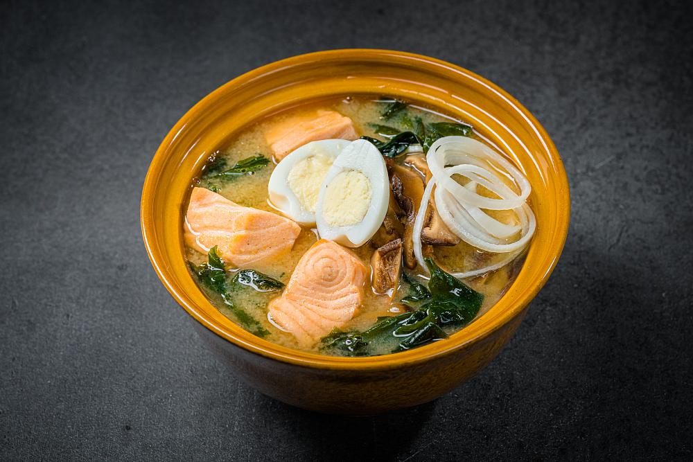 Мисо-суп с лососем