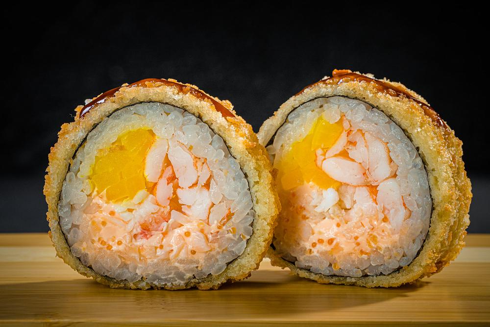 Ролл Темпура с креветкой и крабом